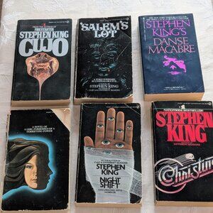 Lot of 6 VTG Stephen King Paperback Novels 1st Signet Edition Carrie Christine